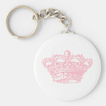 Pink Crown Key Chain
