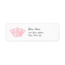 Pink Crown Custom Return Address Label