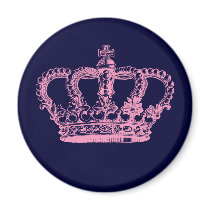 Pink Crown Fridge Magnets