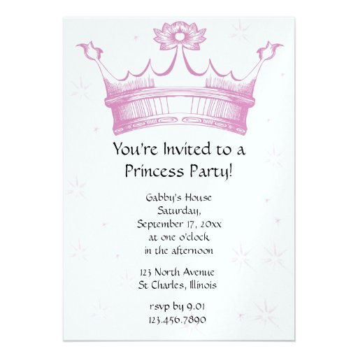 crown party invitations