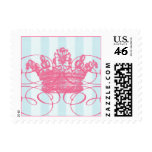 Pink Crown Sweet Shop Postage Stamps