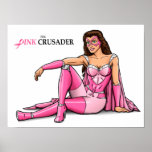 Pink Crusader Breast Cancer Awareness Poster 1