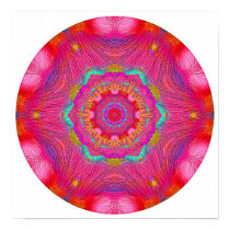 Pink Crystal Mandala posters