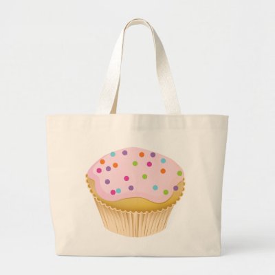 Pink Cupcake Canvas Bag
