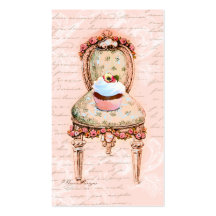 Pink Cupcake Bakery Business Profile Card Business Card