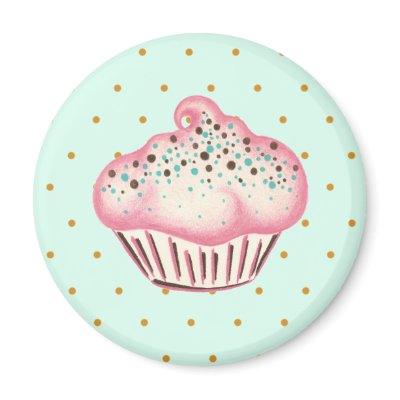 Pink Cupcake Bakery Kitchen Magnet by suncookiez