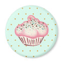 Pink Cupcake Bakery Kitchen Magnet by suncookiez Pink Cupcake Bakery Kitchen Magnet