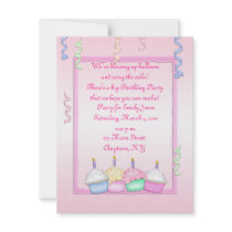 Pink Cupcake Birthday invitations by StarStock Pink Cupcake Birthday invitations
