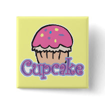 Pink Cupcake buttons