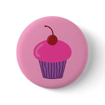 Pink Cupcake buttons by toxiferous Pink Cupcake buttons