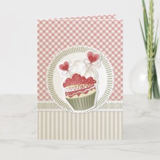 Pink Cupcake Card