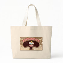 Pink Cupcake Couture Sign Logo Banner Tote Bags