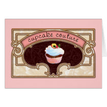 Pink Cupcake Couture Sign Logo Banner Cards