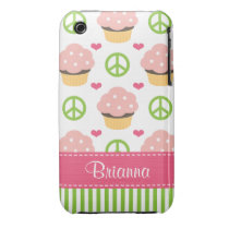 Pink Cupcake iPhone 3 Case-Mate Barely There