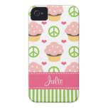 Pink Cupcake iPhone 4 Case-Mate Barely There Cover casemate cases