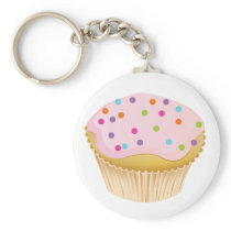 Pink Cupcake Keychains