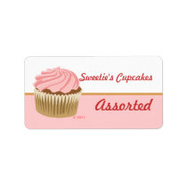 Pink Cupcake Labels
