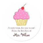 Pink Cupcake labels, From the Kitchen Of    Sticker