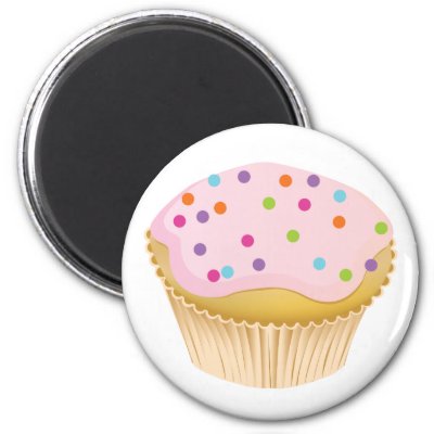 Pink Cupcake magnets