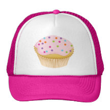 Pink Cupcake Mesh Hat