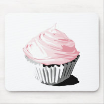 Pink cupcake mousepad
