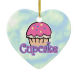 Pink Cupcake Christmas Ornament