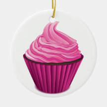Pink Cupcake Ornaments