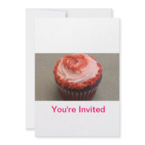 Pink Cupcake Party Invite