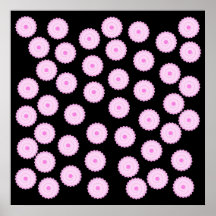 Pink Cupcake Pattern. Posters