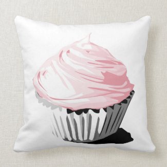 Pink cupcake pillow