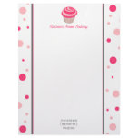 Pink Cupcake Polka Dot Letterhead