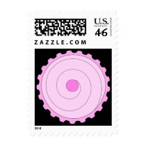 Pink Cupcake. Postage Stamps