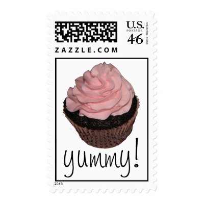 Pink Cupcake Stamps by EverAfter
