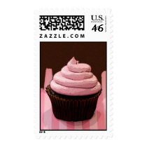 Pink Cupcake Postage stamps