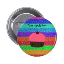 Pink cupcake rainbow glitter