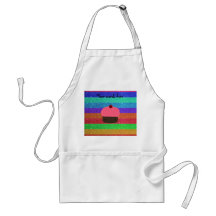 Pink cupcake rainbow glitter aprons