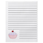 Pink Cupcake Recipe Binder Pages Flyer Design