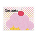 Pink Cupcake Recipe Card postcards