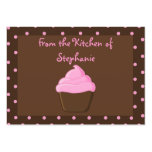 Pink Cupcake Recipe Gift Tags Business Card Templates