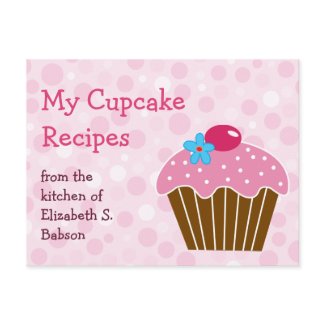 Pink Cupcake Recipe Postcard