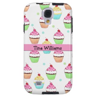 Pink Cupcake Samsung Galaxy S4 Case