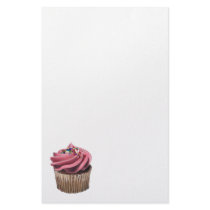 Pink Cupcake Stationary Stationery Design