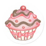 Pink Cupcake Sticker sticker