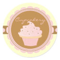 Pink Cupcake stickers