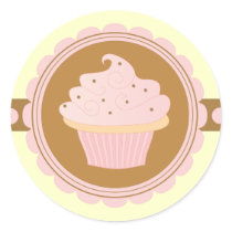 Pink Cupcake stickers