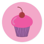 Pink Cupcake Stickers