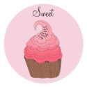 Pink Cupcake - stickers
