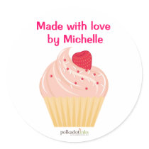 Pink Cupcake Stickers stickers