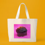Pink cupcake tote bag for ladies