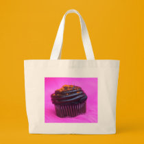 Pink cupcake tote bag for ladies